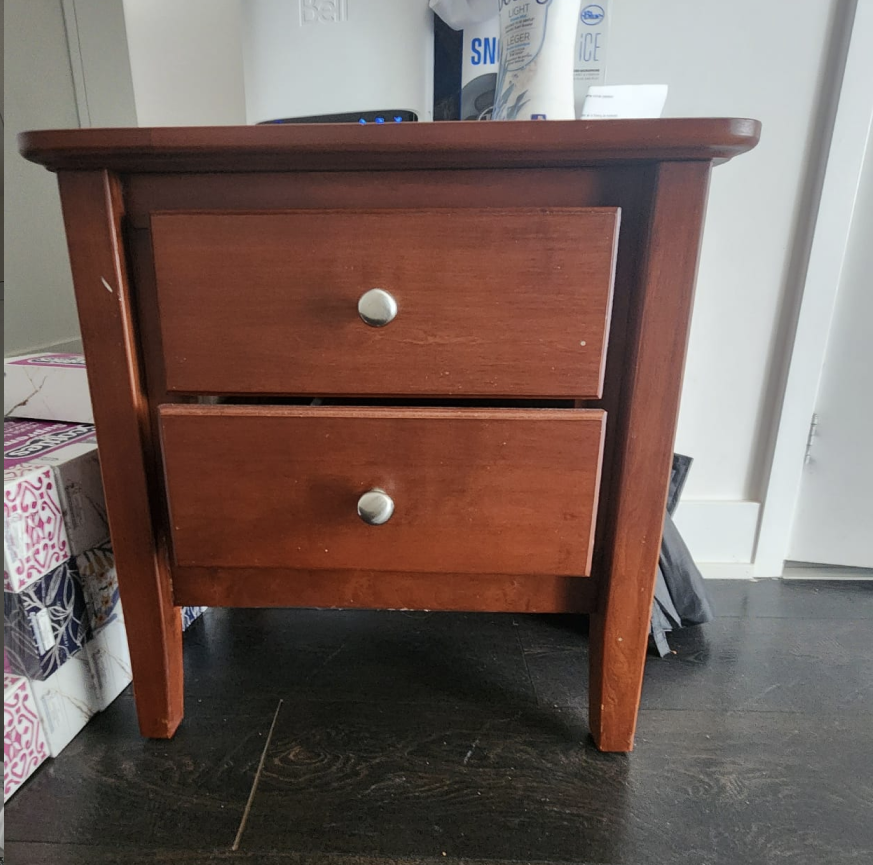 Drawer being pulled in and out