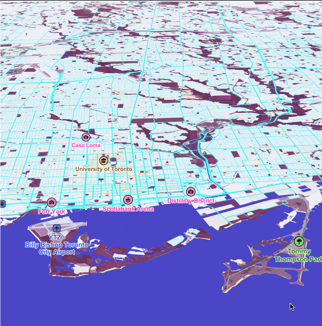 Purple and white Toronto